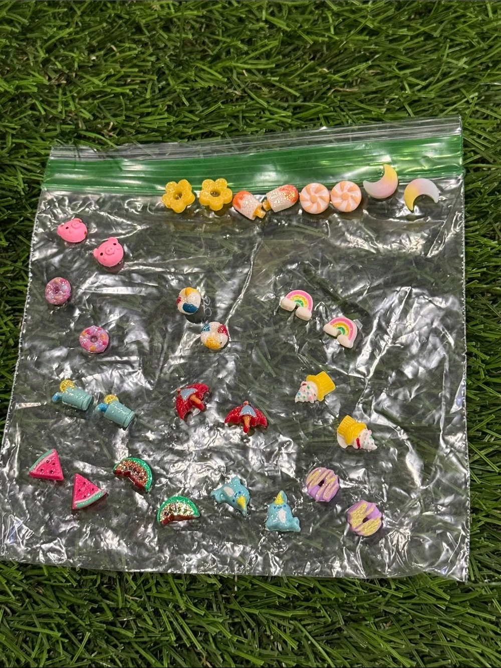 Kids Fun Summer Earrings - Miscellaneous Large Lot - 15 pair
